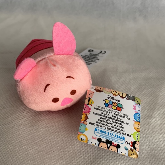 4 Disney Tsum Tsum Mini Plush Characters: Mickey, Goofy, Piglet, Eeyore NWT - Picture 3 of 8